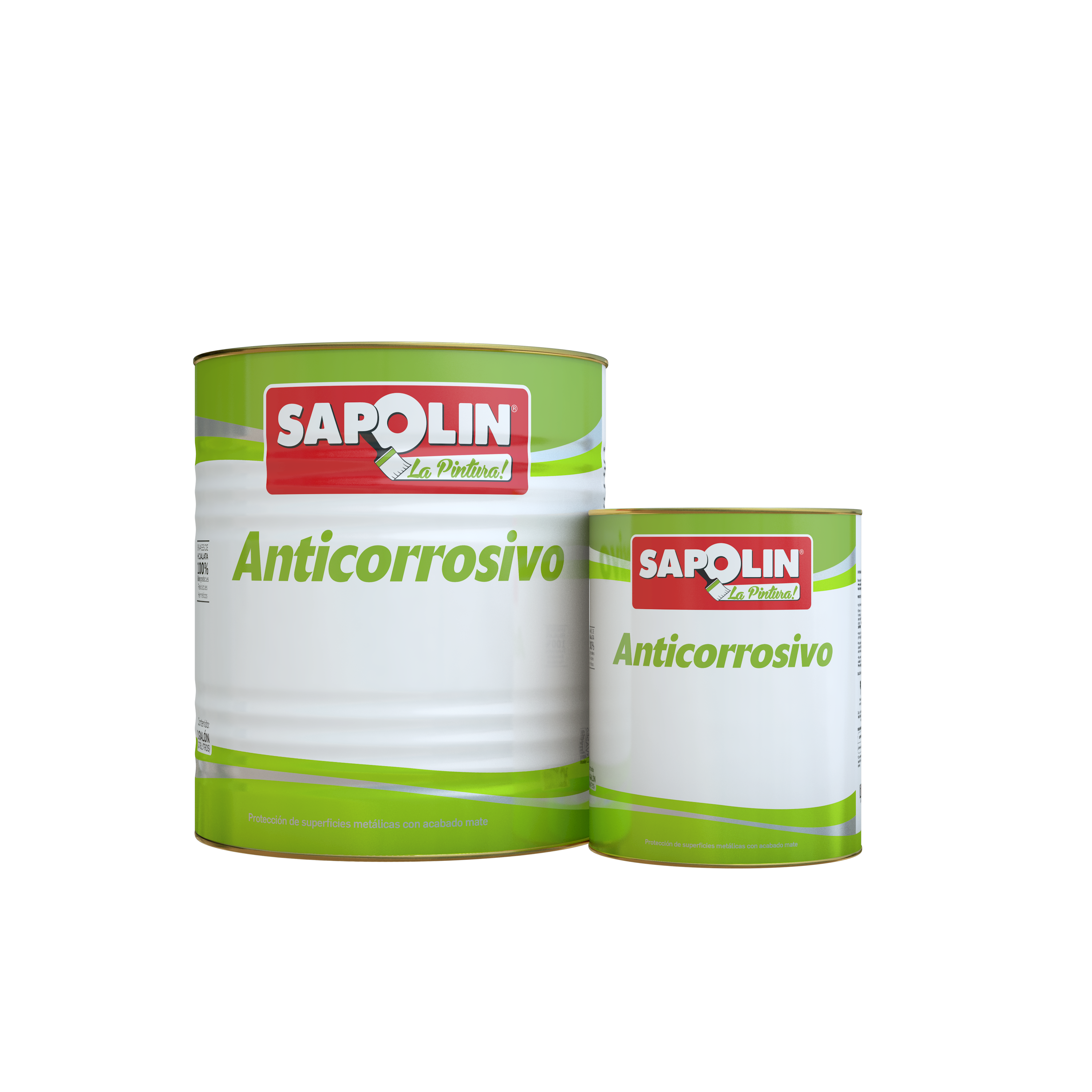 nticorrosivo Económico Sapolín para metal, pintura alquídica con pigmentos anticorrosivos en envase metálico