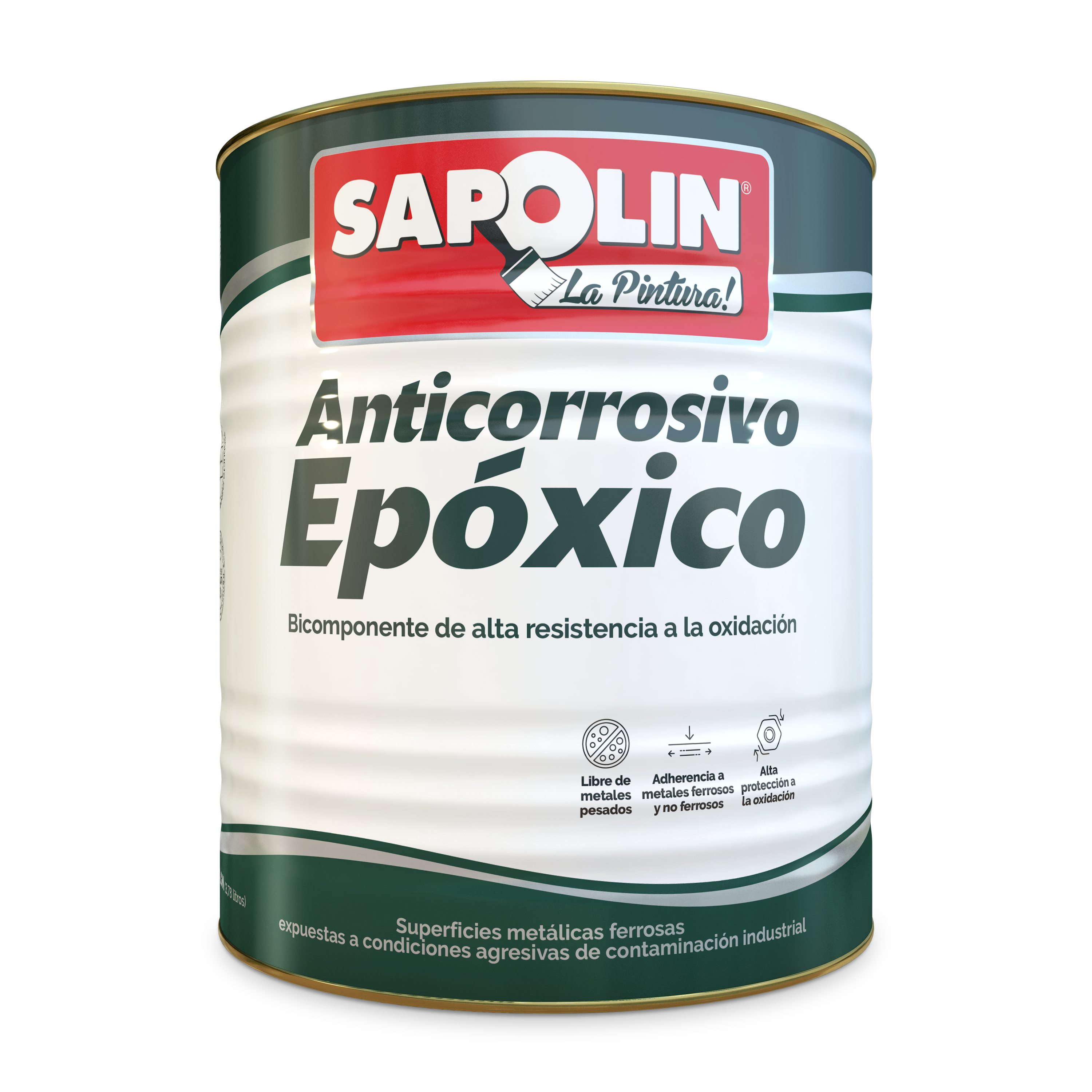 Anticorrosivo Epóxi-Poliamida Sapolín (2 componentes) para protección anticorrosiva en metal