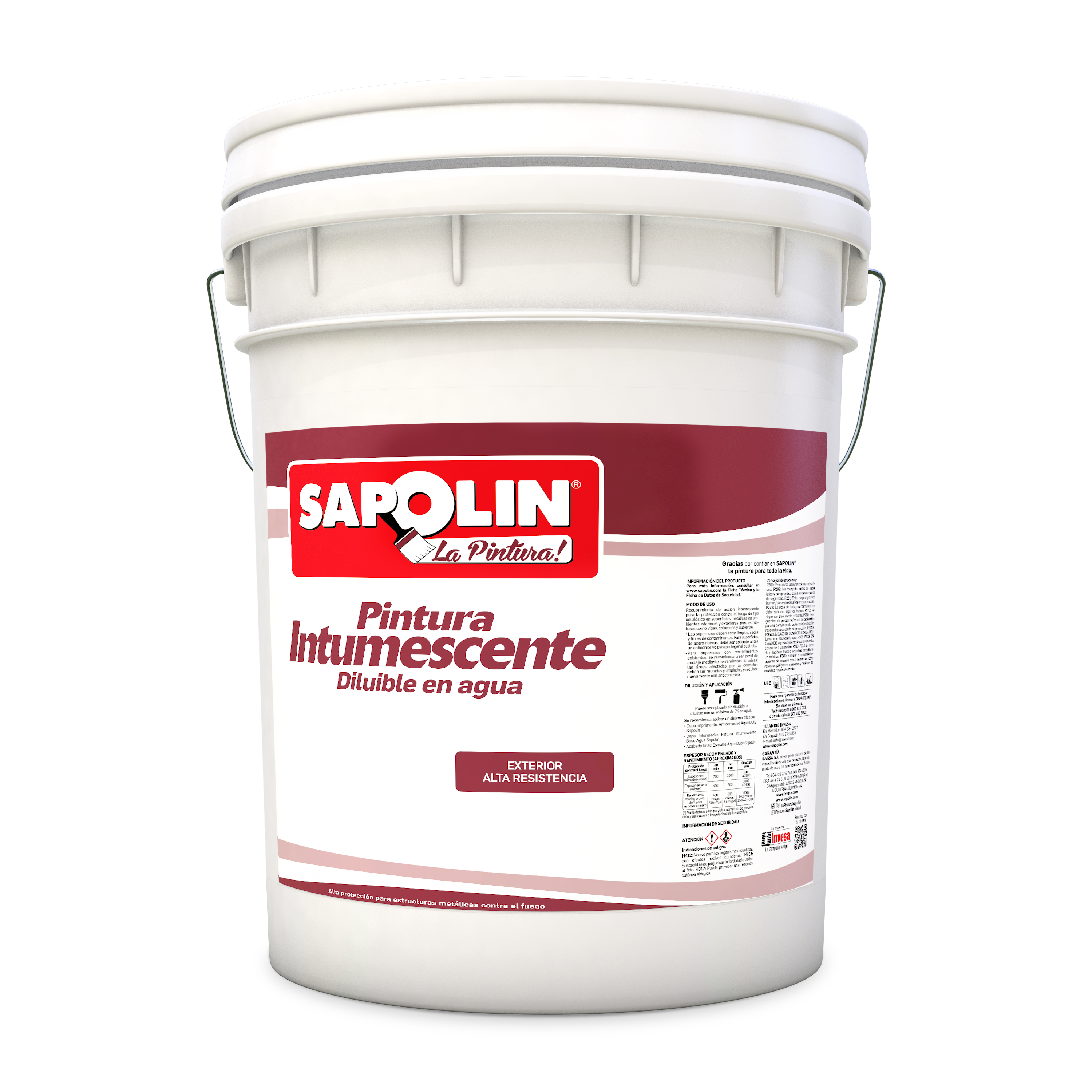 Pintura intumescente base agua