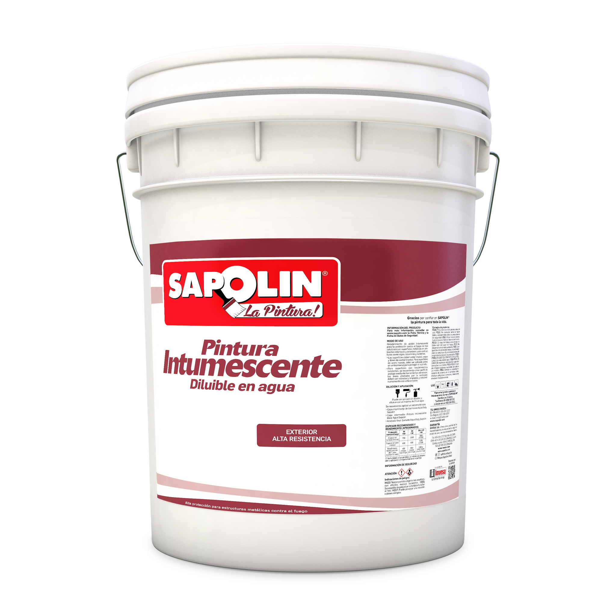 Pintura intumescente base agua