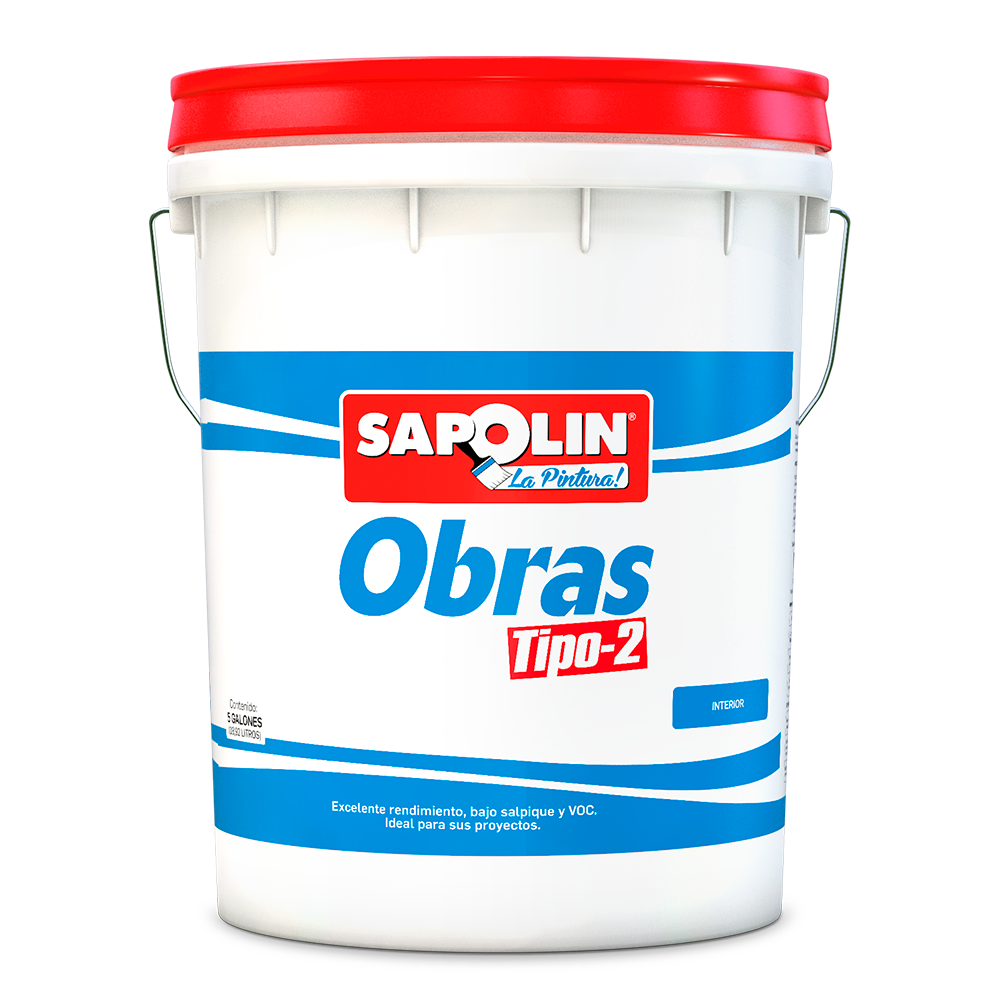 Cuñete Pintura Obras Tipo 2 – vinilo base agua (interiores, mate)