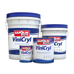 Vinicryl Pintura Tipo 1 Sapolin, pintura vinil acrílica base agua acabado mate para muros y cielorrasos, uso interior y exterior bajo techo